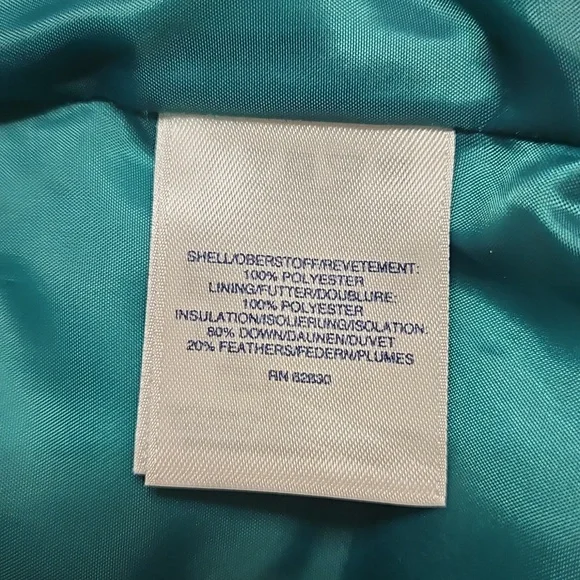 Lands' End Teal Puffer Vest Size Large - Picture 7 of 8